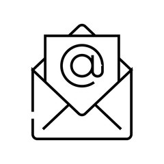 Email line icon, concept sign, outline vector illustration, linear symbol.