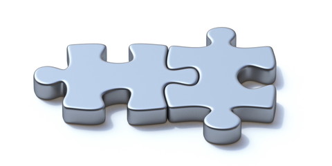 Two puzzle pieces 3D