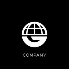 g globe abstract business logo