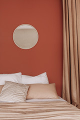 interior bedroom pink relax comfortable apartment decor