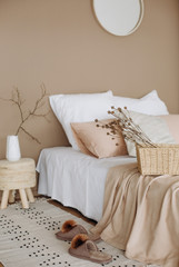 interior bedroom bed relax comfortable apartment decor