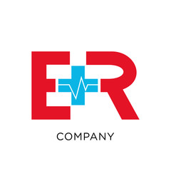 Obraz premium er medical logo