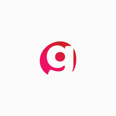 gradient initial letter g vector design template