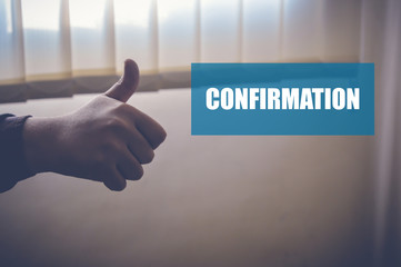Confirmation word with business background