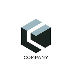 c hexagon abstract business logo