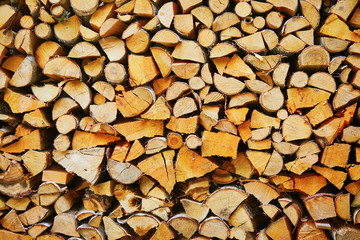 Closeup of stack of woods
