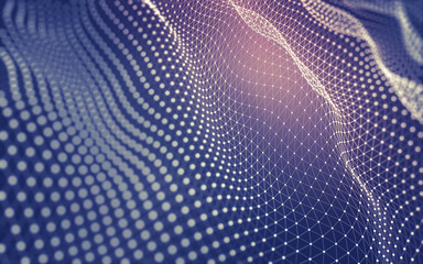 Abstract background. Molecules technology with polygonal shapes, connecting dots and lines....
