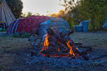 getting ready for temazcal ceremony, cholula mexico © Nailotl