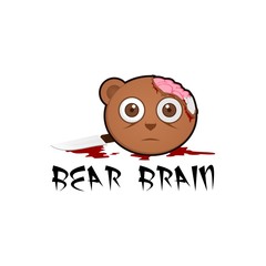 bear brain design vector art