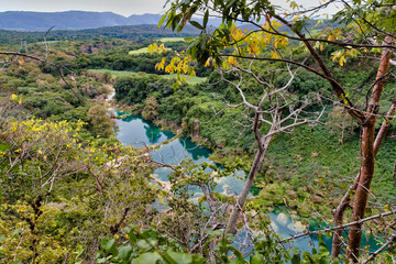 Unbelievable summer morning scene on the Waterfall (EL SALTO-EL MECO) san luis potosi...