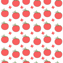 Seamless pattern tomato background illustration vector eps 10