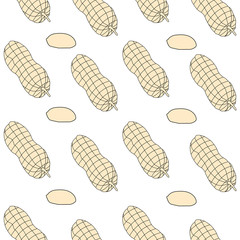 Seamless pattern peanut background illustration vector eps 10