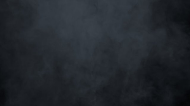 Realistic cloud fog on black background. White smoke pollution isolated on dark background. 3d rendering.