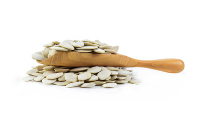 Pumpkin seeds isolated on white background
