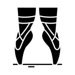 Ballet seasons black icon, concept illustration, vector flat symbol, glyph sign.
