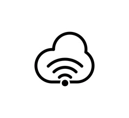Cloud computing icon vector logo template