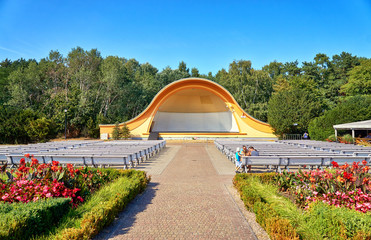 Public outdoor concert shell on the promenade in Swinem&uuml;nde. Swinoujscie, Poland