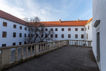 Obraz premium Castle of Siklos on a sunny winter day.