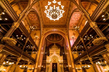 Foto op Plexiglas great synagogue of Budapest, Hugria indoor images © Marcio