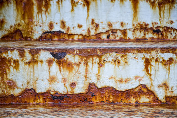 The texture of the old rusty metal.