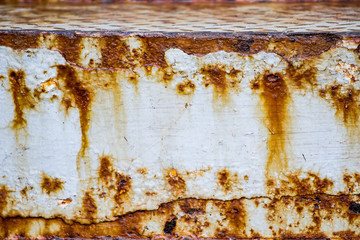 The texture of the old rusty metal.