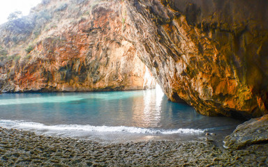 Arcomagno beach, Coast of the Cedars, Tyrrhenian Sea, Italy