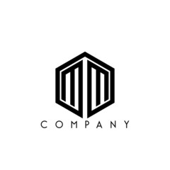 mm hexagon logo design