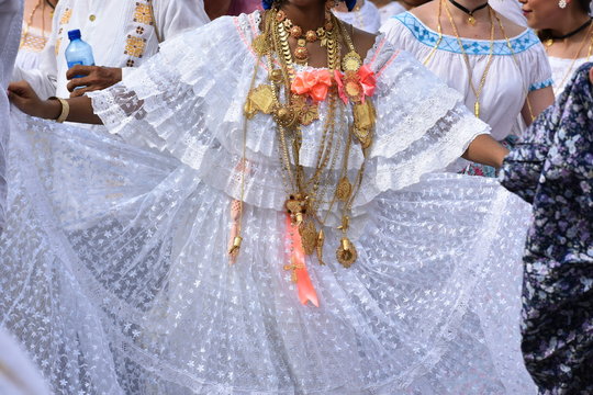 pollera panama folklor women dress typical