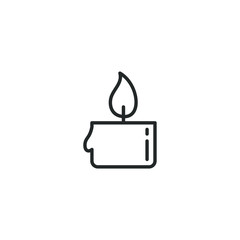 candle icon template color editable. candle symbol vector sign isolated on white background illustration for graphic and web design.