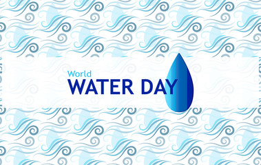 Beautiful, decorative water day banner/poster/campaign/ad, celebrated worldwide on the day of 22 march. 