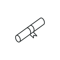 diploma icon template color editable. diploma symbol vector sign isolated on white background illustration for graphic and web design.