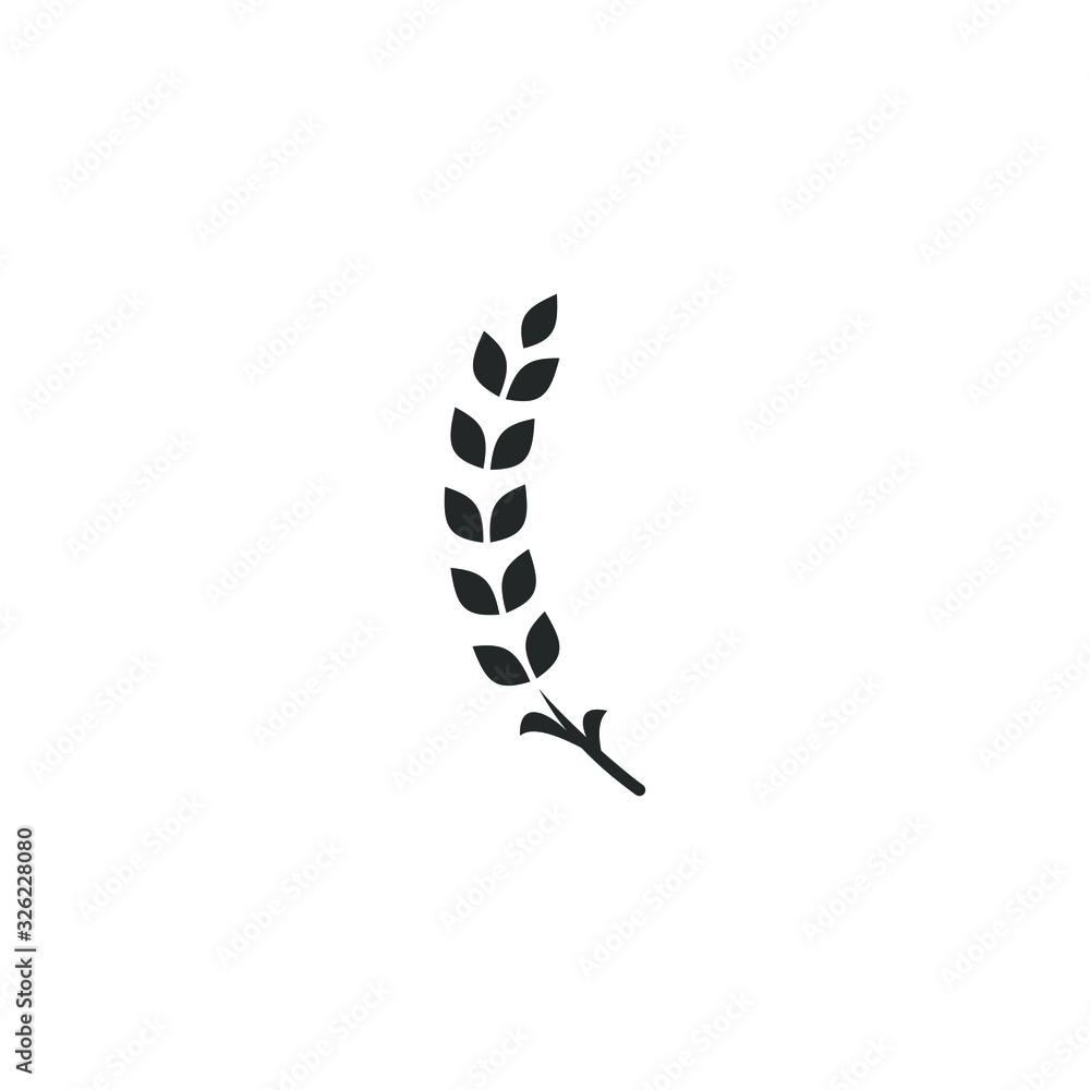 Poster ear of wheat icon template color editable. agriculture wheat symbol vector sign isolated on white ba