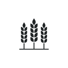 ear of wheat icon template color editable. Agriculture wheat symbol vector sign isolated on white background illustration for graphic and web design.