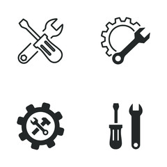 Service tool icon template color editable. mechanical symbol vector sign isolated on white background illustration for graphic and web design.