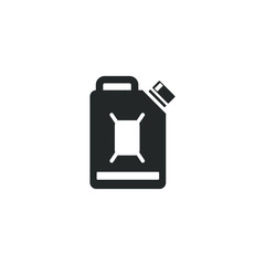 jerrycan oil icon template color editable. Canister of gasoline symbol vector sign isolated on white background illustration for graphic and web design.