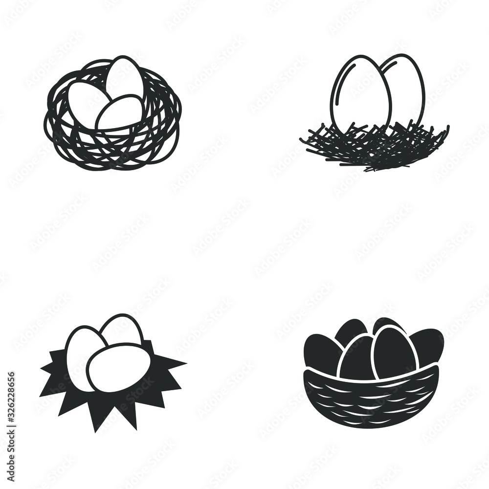 Poster nest egg icon template color editable. nest egg symbol vector sign isolated on white background illustration for graphic and web design.