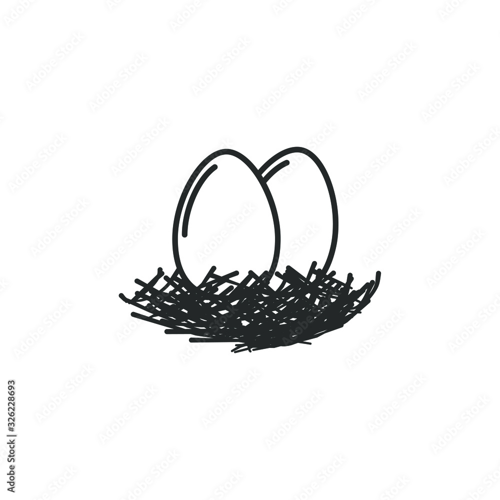 Poster nest egg icon template color editable. nest egg symbol vector sign isolated on white background illustration for graphic and web design.