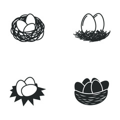 nest egg icon template color editable. nest egg symbol vector sign isolated on white background illustration for graphic and web design.