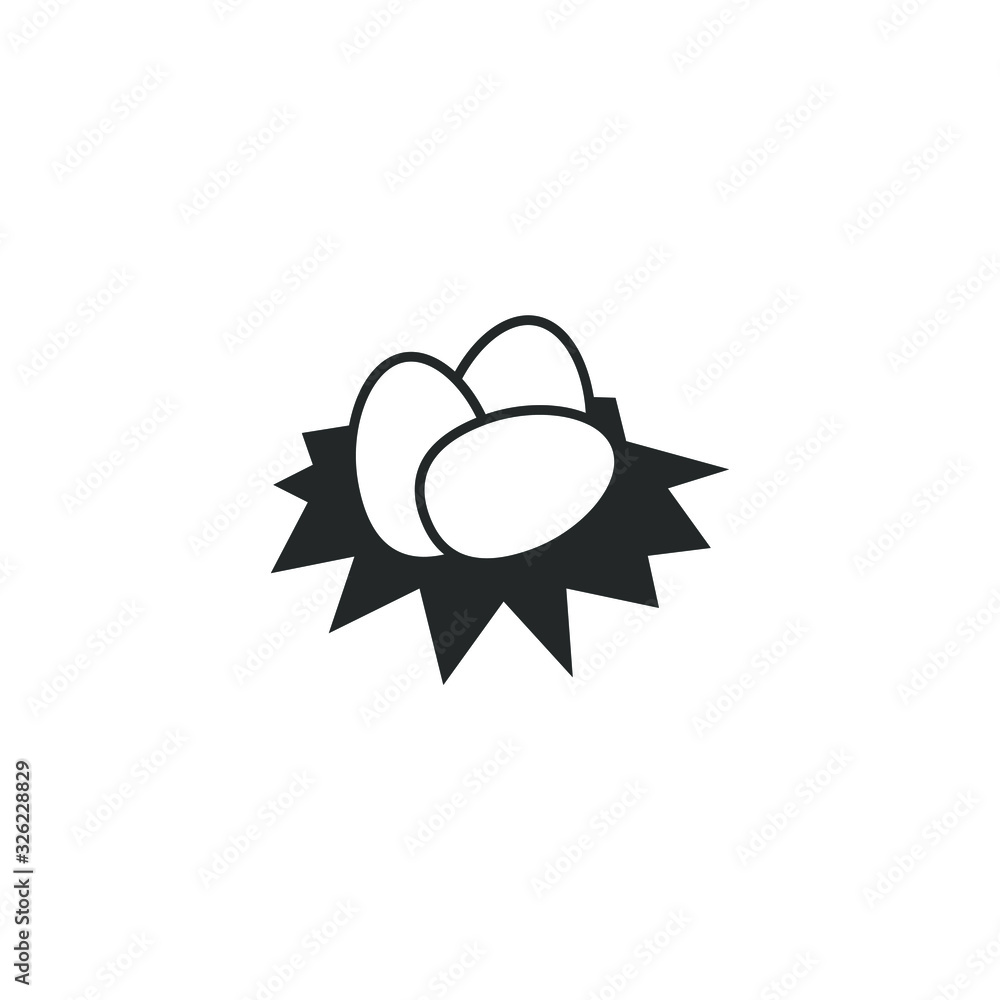 Poster nest egg icon template color editable. nest egg symbol vector sign isolated on white background illustration for graphic and web design.