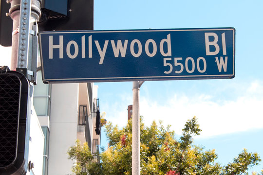 Hollywood Boulevard Street Sign Los Angeles - Tourism California 