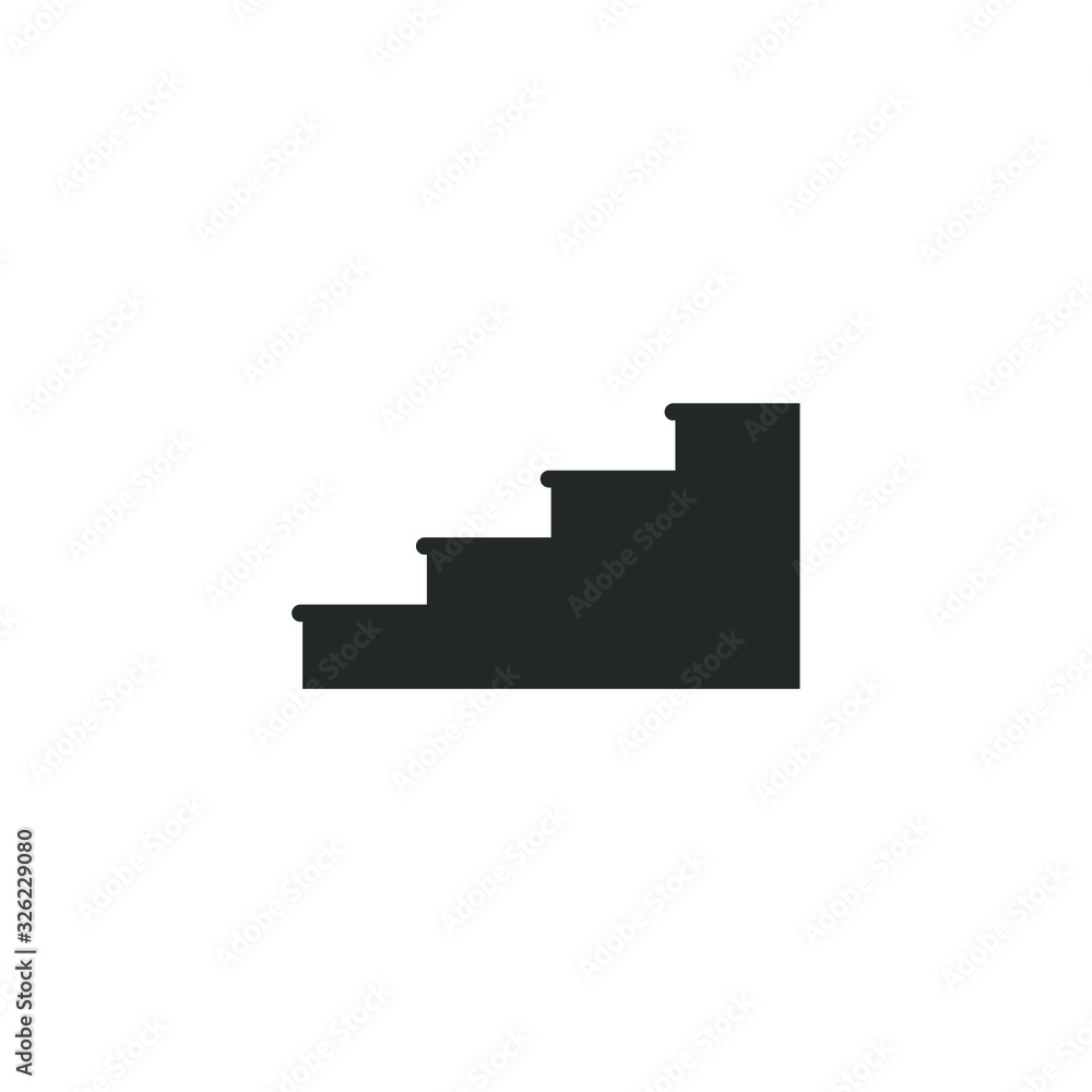 Poster stairs icon vector sign isolated for graphic and web design. stairs symbol template color editable o