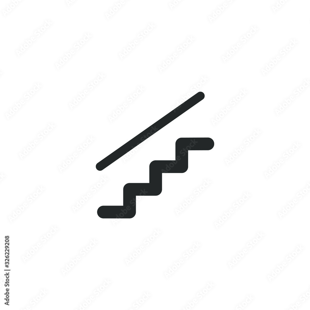 Poster Stairs Icon vector sign isolated for graphic and web design. Stairs symbol template color editable on white background.