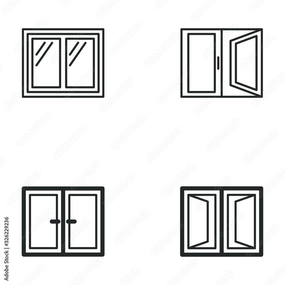 Leinwandbilder window icon template color editable. window symbol vector sign isolated on white background. Simple logo vector illustration for graphic and web design.