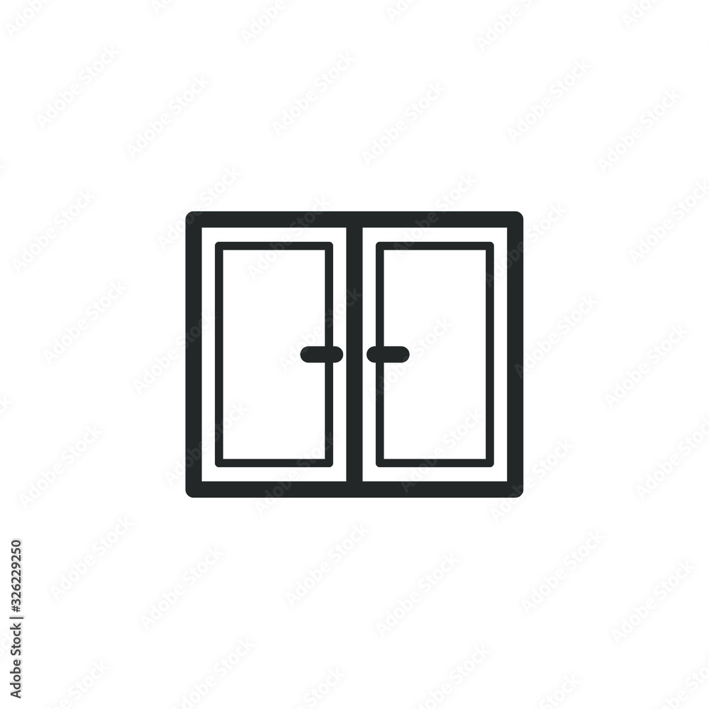 Poster window icon template color editable. window symbol vector sign isolated on white background. Simple logo vector illustration for graphic and web design.