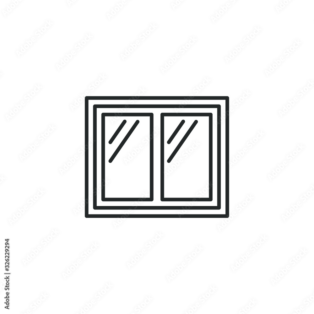 Leinwandbilder window icon template color editable. window symbol vector sign isolated on white background. Simple logo vector illustration for graphic and web design.