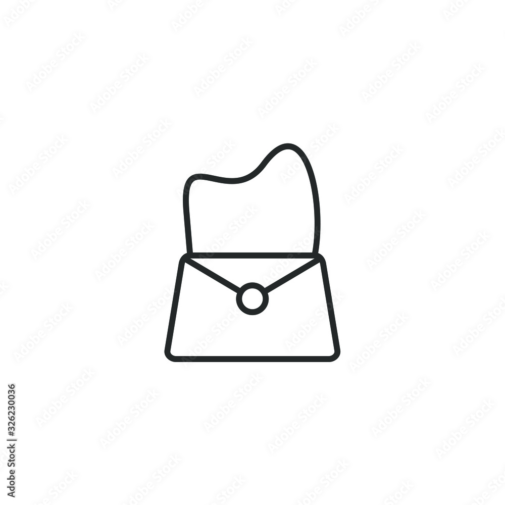 Poster bag icon template color editable. Bag symbol vector sign isolated on white background illustration for graphic and web design.