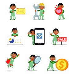 Set character of male tentacles monster haunted people on the city.