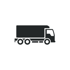 truck icon template color editable. truck transportation symbol vector sign isolated on white background illustration for graphic and web design.