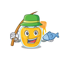 A Picture of happy Fishing honey design