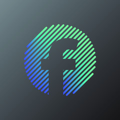 Obraz premium initial letter inside circle line